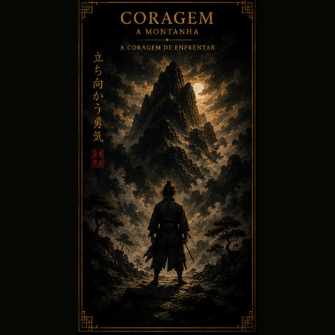 Camiseta Coragem A Montanha - modelo masculino