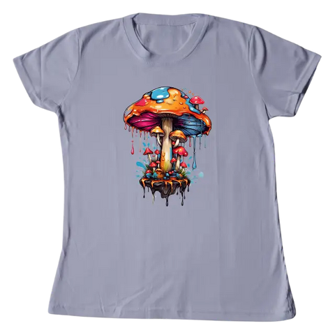 Camiseta Feminina Baby Look Cogumelo Encantado