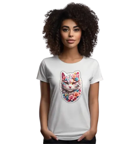 camiseta branca gato xippei