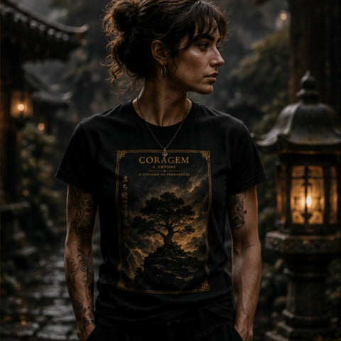 Camiseta Coragem A Árvore - modelo feminino
