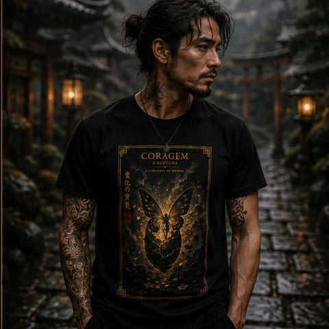 Camiseta Coragem A Ruptura - modelo masculino